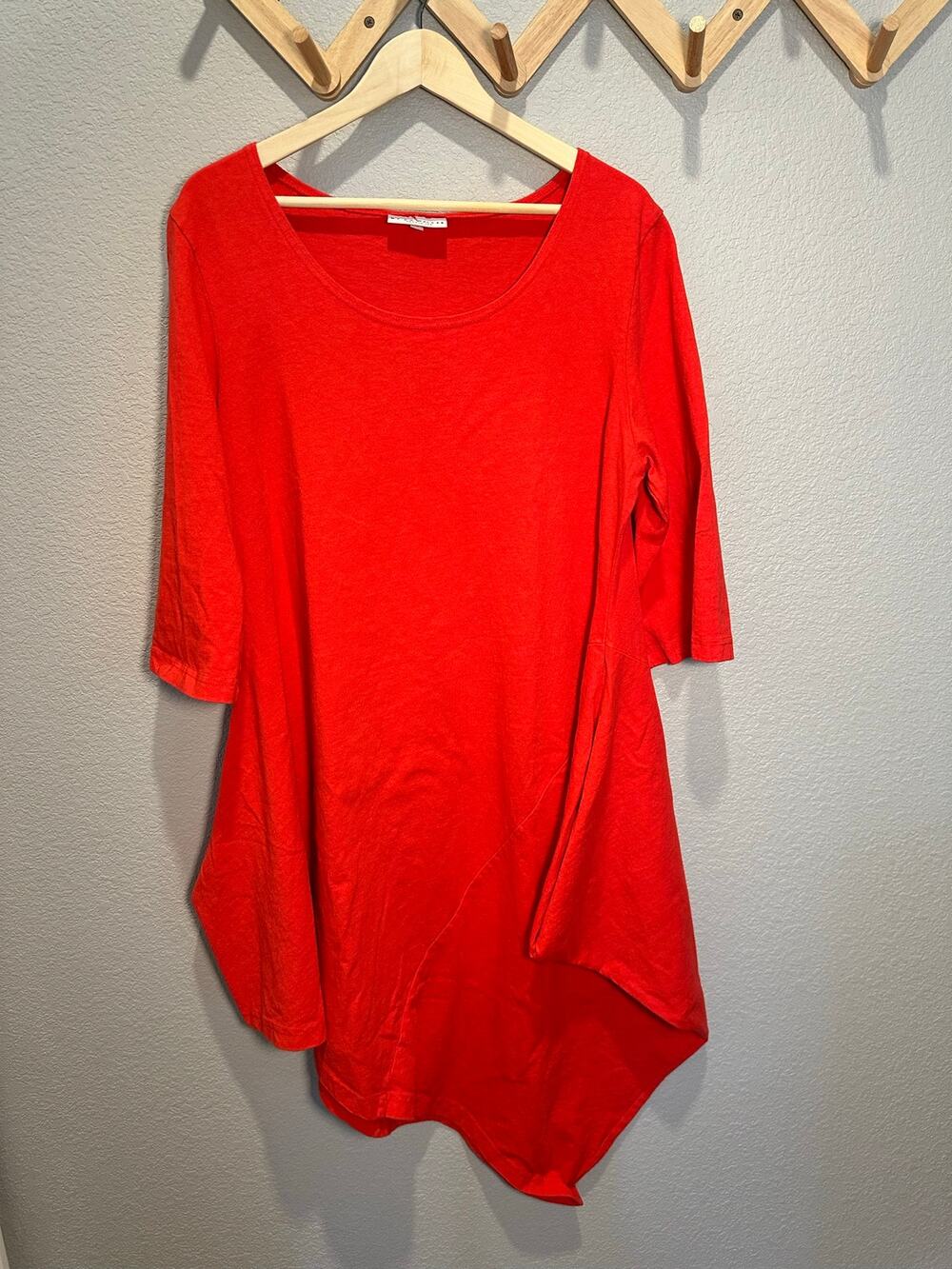 Bryn Walker 100% Cotton Knit Asymmetrical Tunic Dress Size L
